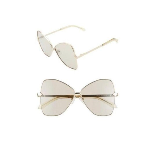 Karen Walker Gold Queen 60mm Butterfly Sunglasses_Never Worn main image 8